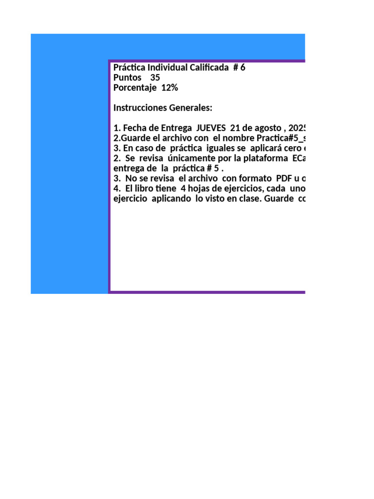 Practica # 5 Calificada Turno 3 | PDF
