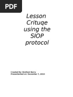 Download Siop Lesson Plan by brettaniberry SN90909563 doc pdf
