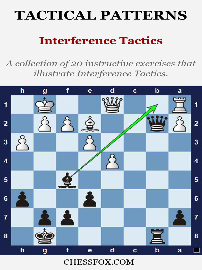 Interference Tactics in Chess Exercises | PDF | Chess Openings | Chess