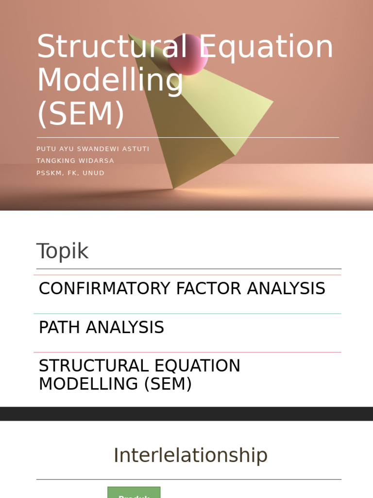 Analisis Model Persamaan Struktural SEM | PDF