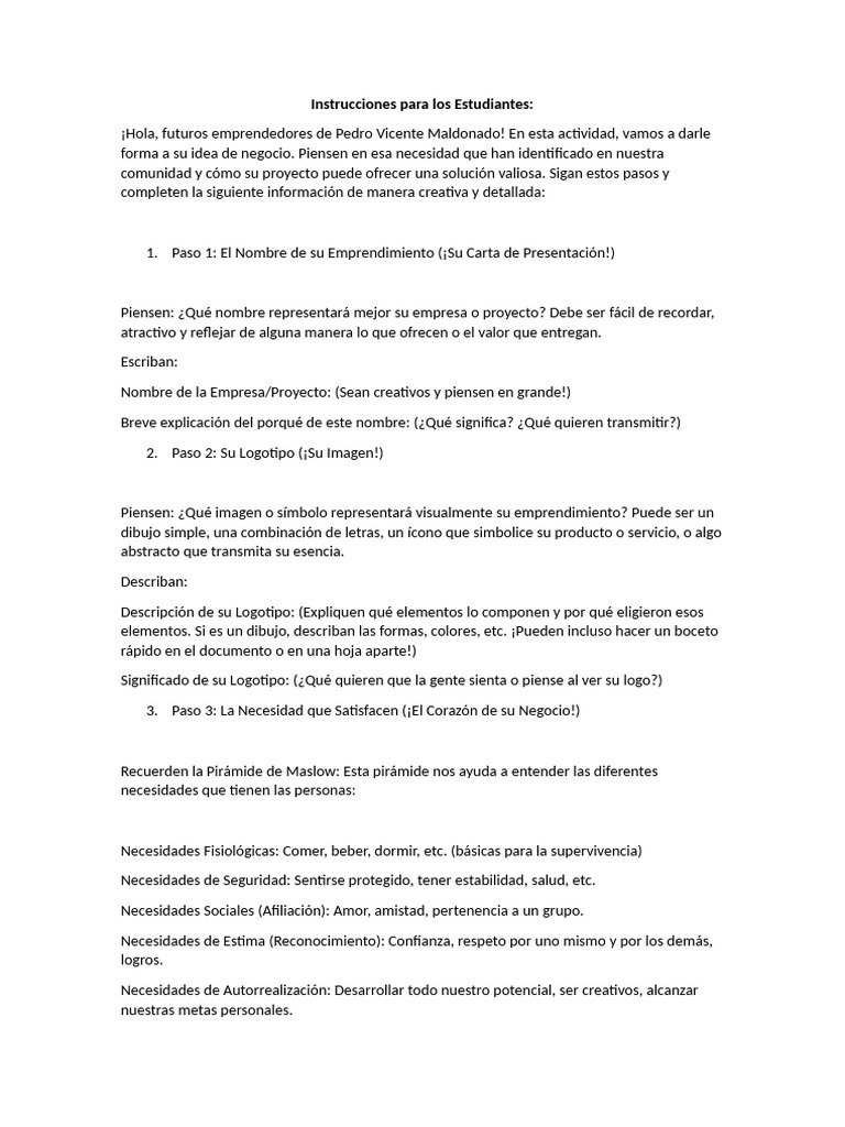 Guía para Crear tu Emprendimiento | PDF | Iniciativa empresarial