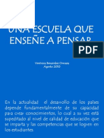 Una Escuela Que Enseñe A Pensar