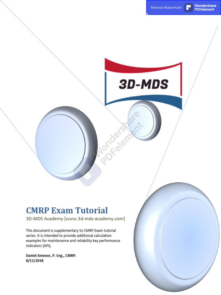 CMRP Exam KPI Calculation Guide | PDF | Reliability Engineering ...