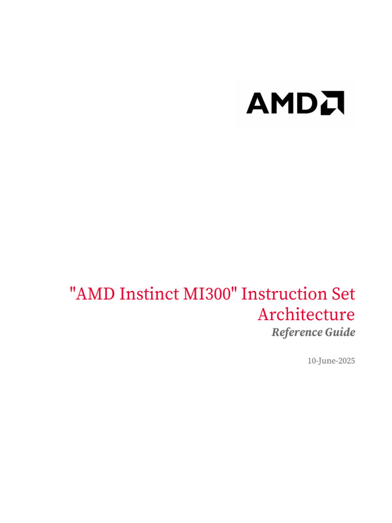 Amd Instinct Mi300 Cdna3 Instruction Set Architecture | PDF | Central ...
