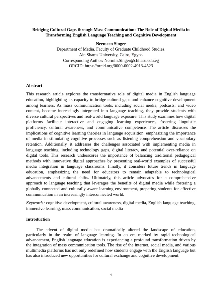 Digital Media in English Language Education | PDF | Learning | Language ...