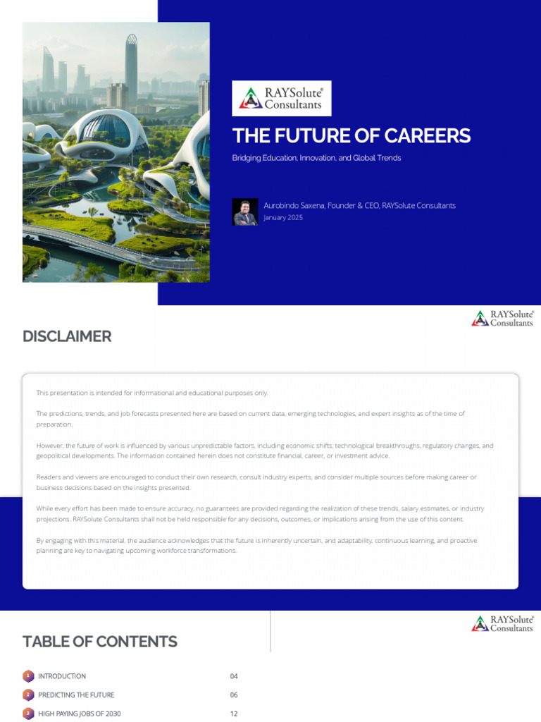 Future Careers: Skills & Trends for 2030 | PDF | Artificial ...
