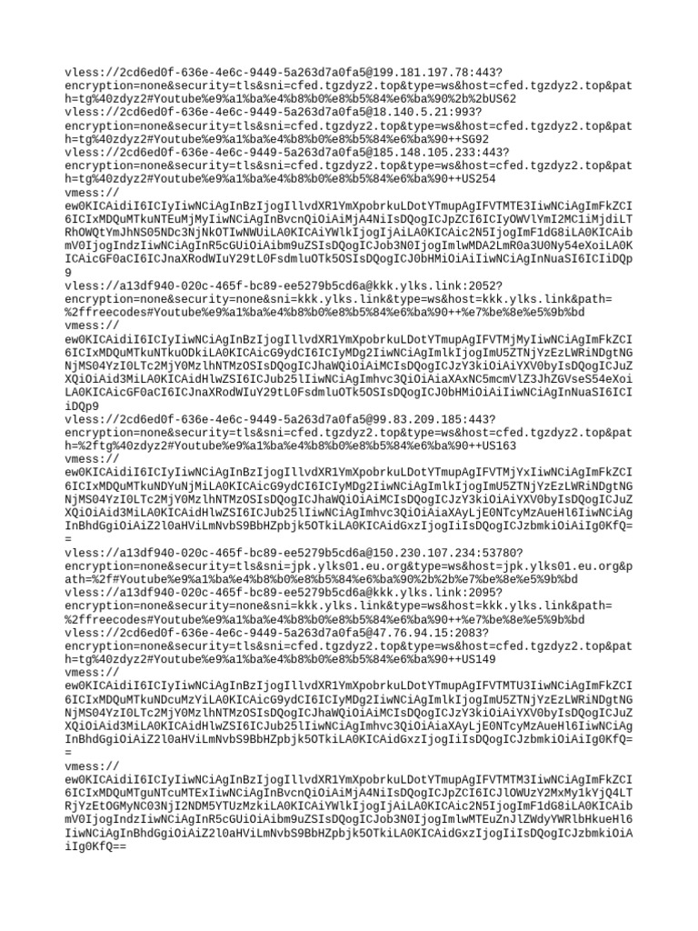 VLESS and VMess Configuration Links | PDF