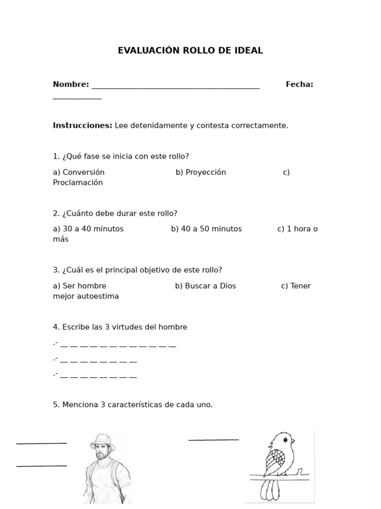 Evaluación del Rollo de Ideal | PDF