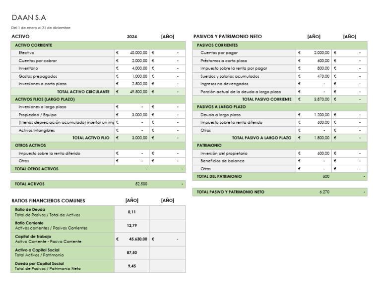 Pe Balance General | PDF | Hoja de balance | Contabilidad financiera