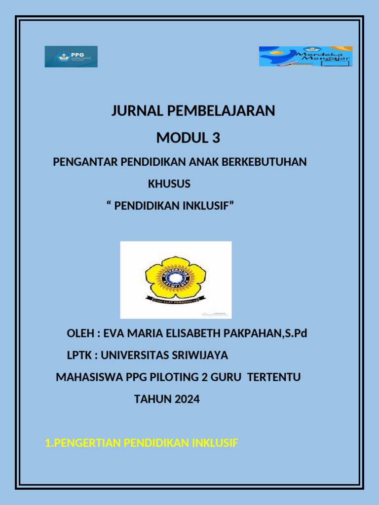 Jurnal Pembelajaran 3 Baru | PDF