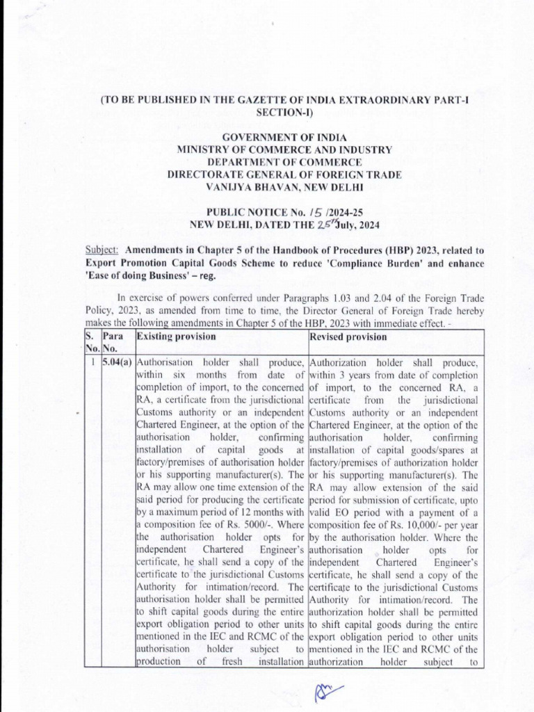 Public Notice No. 15 Dated 25.07.2024 (English) | PDF