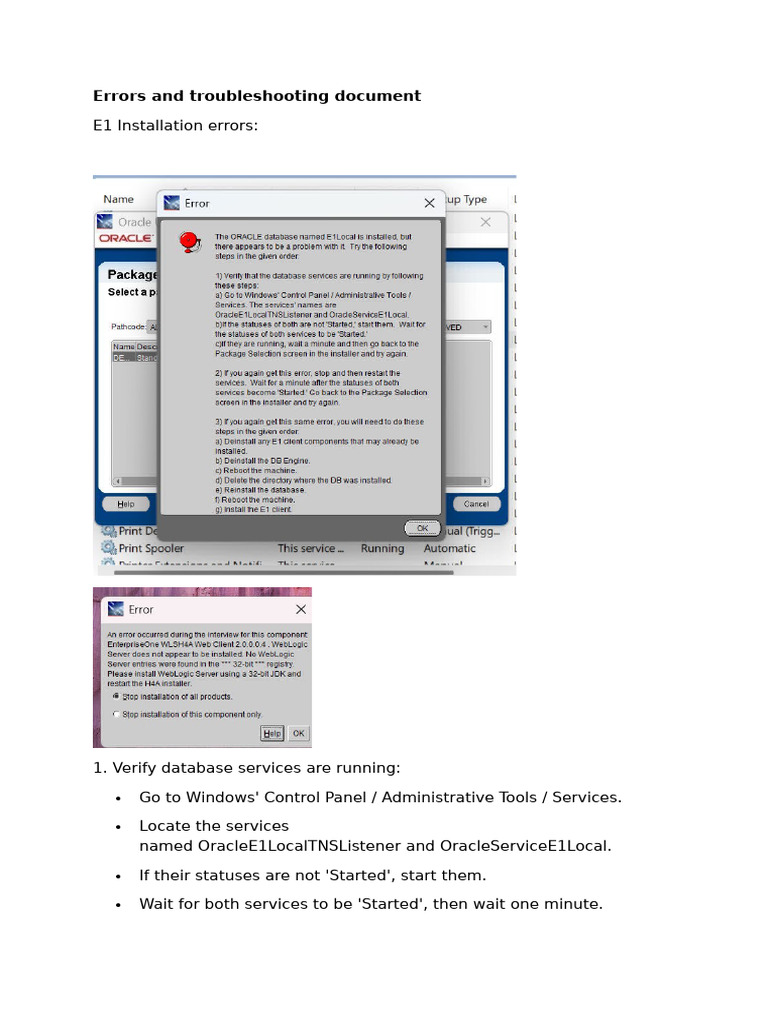 JDE Installation Troubleshooting Guide | PDF | Computer File ...