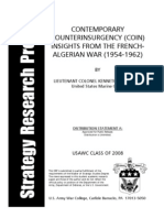 Contemporary Counterinsurgency (COIN) Insights From The French-Algerian War (1954-1962)