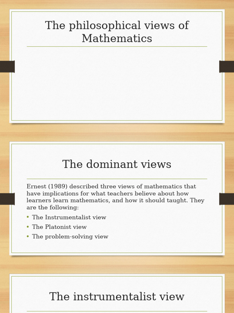 Philosophical Views on Mathematics Teaching | PDF | Geometry | Mathematics