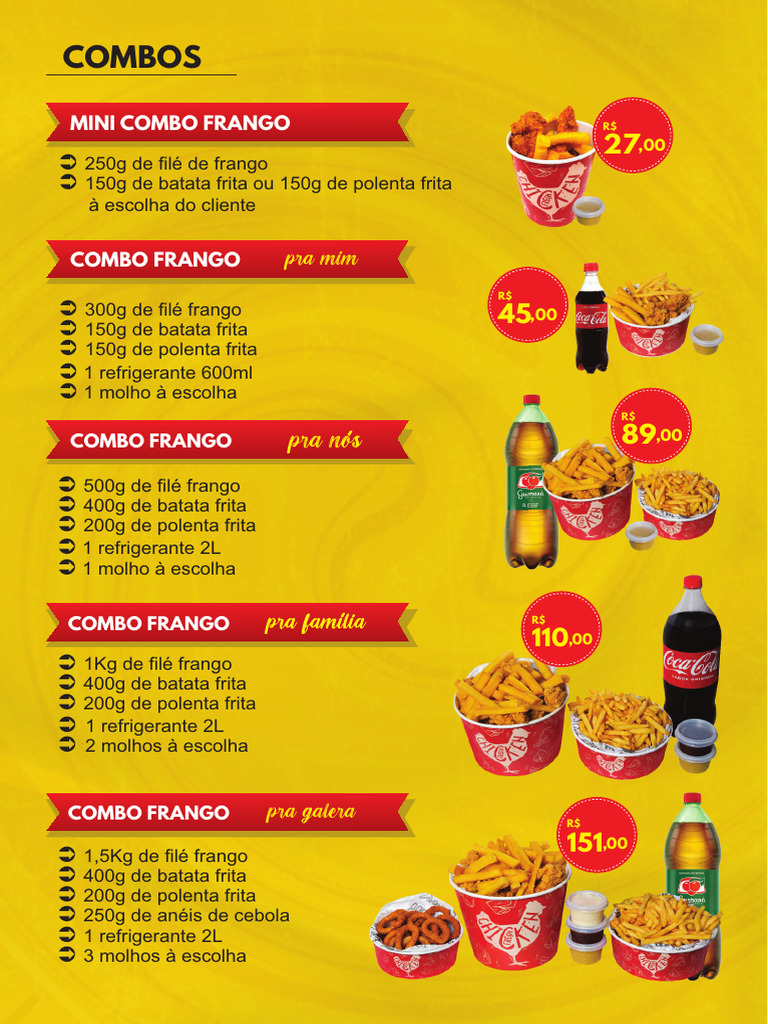 Menu e Preços do Mr. Chicken | PDF
