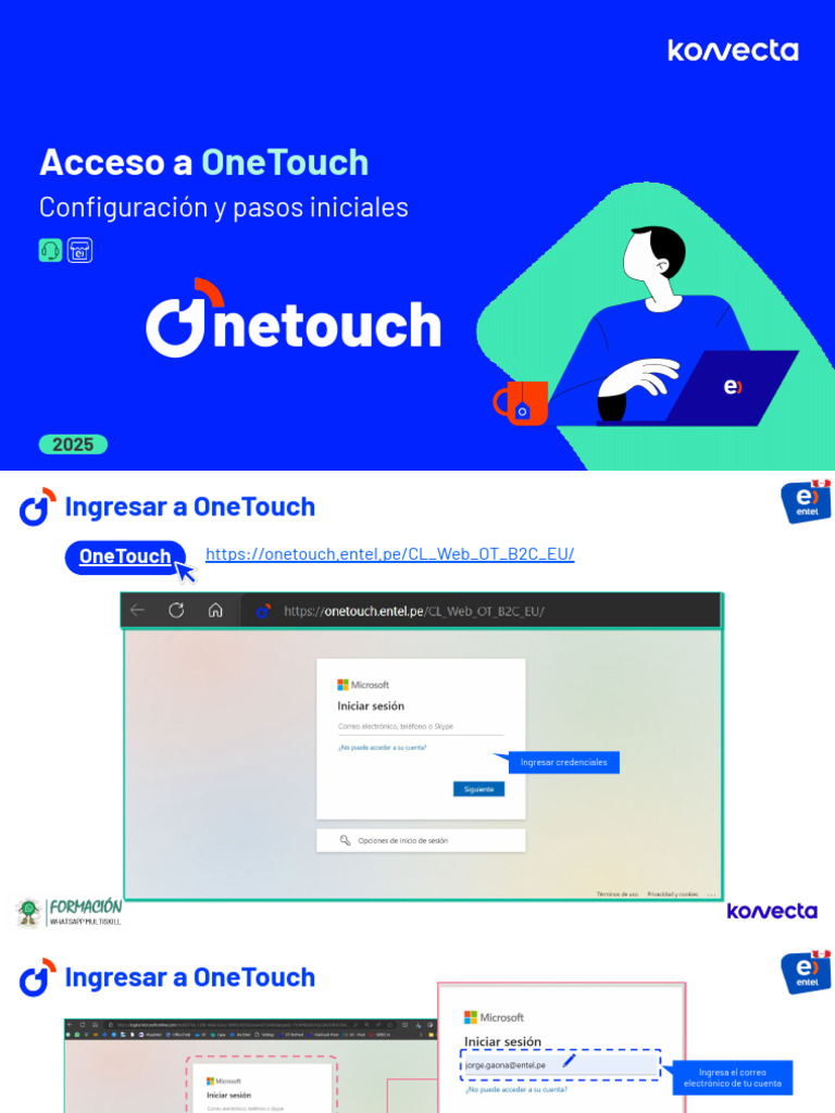 Acceso y Configuración de OneTouch | PDF | Aplicación movil | Microsoft