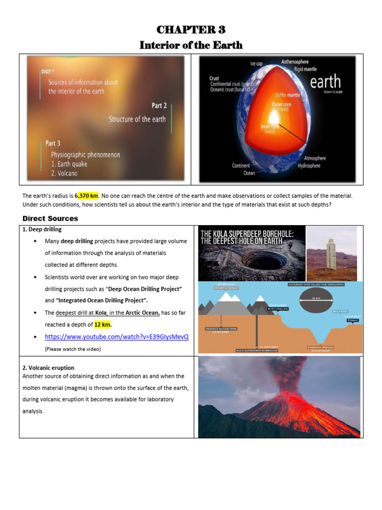 Understanding Earth's Interior Layers | PDF | Volcano | Lava