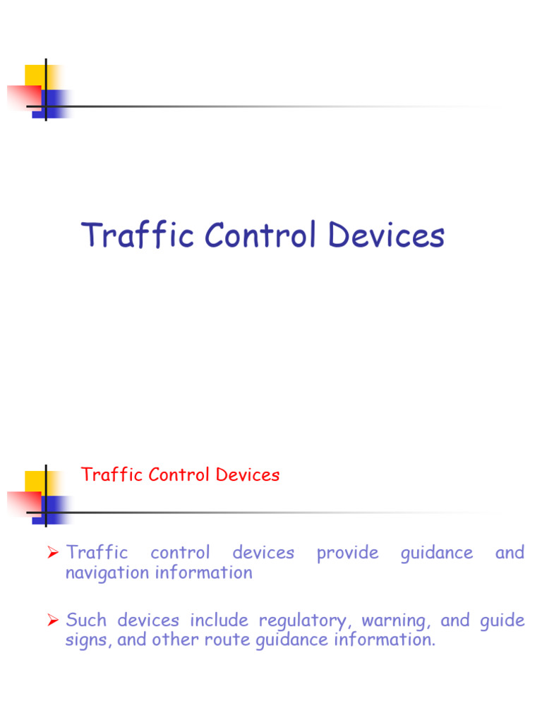 Understanding Traffic Control Devices | PDF | Traffic | Road Transport