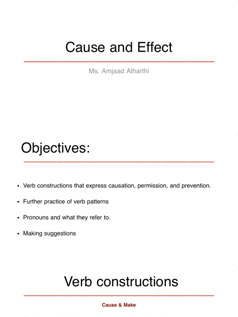 Understanding Causation in English Verbs | PDF | Verb | Linguistic Typology