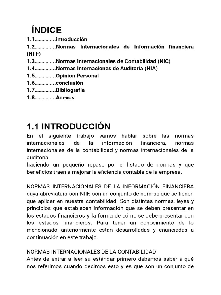 Trabajo Final de Contabilidad | PDF | normas internacionales de ...