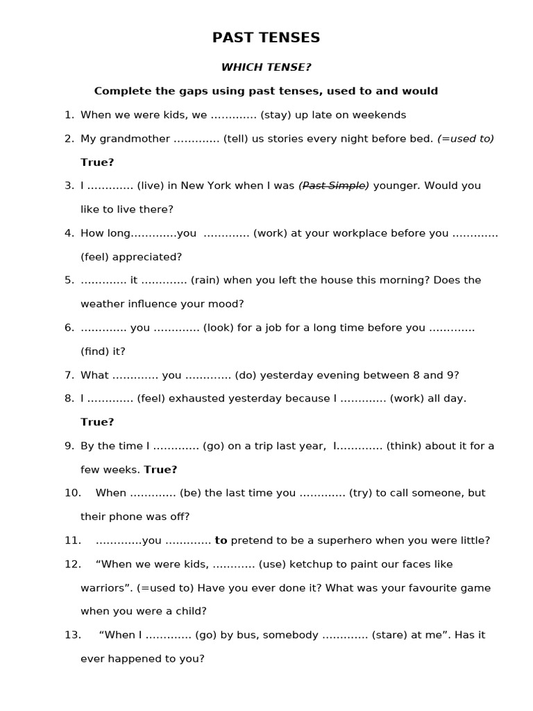 Forming Past Tense Questions | PDF