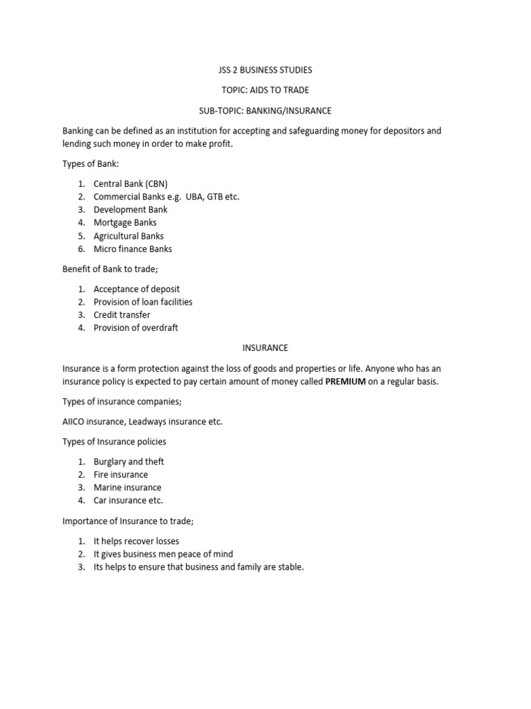 1616 - Week 3 JSS 2 Business Studies | PDF