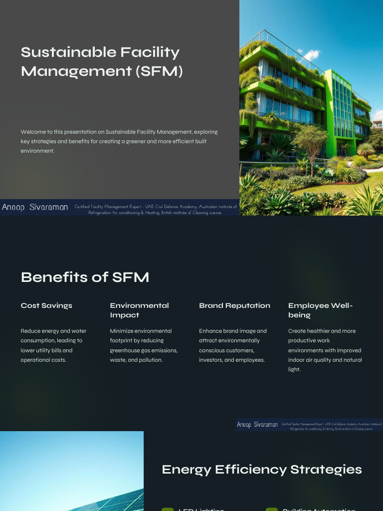 Sustainable Facility Management SFM | PDF | Efficient Energy Use | Waste