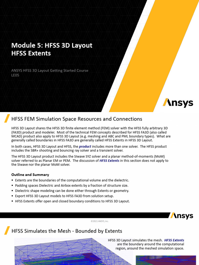 HFSS 3D Layout: Understanding Extents | PDF | Finite Element Method ...
