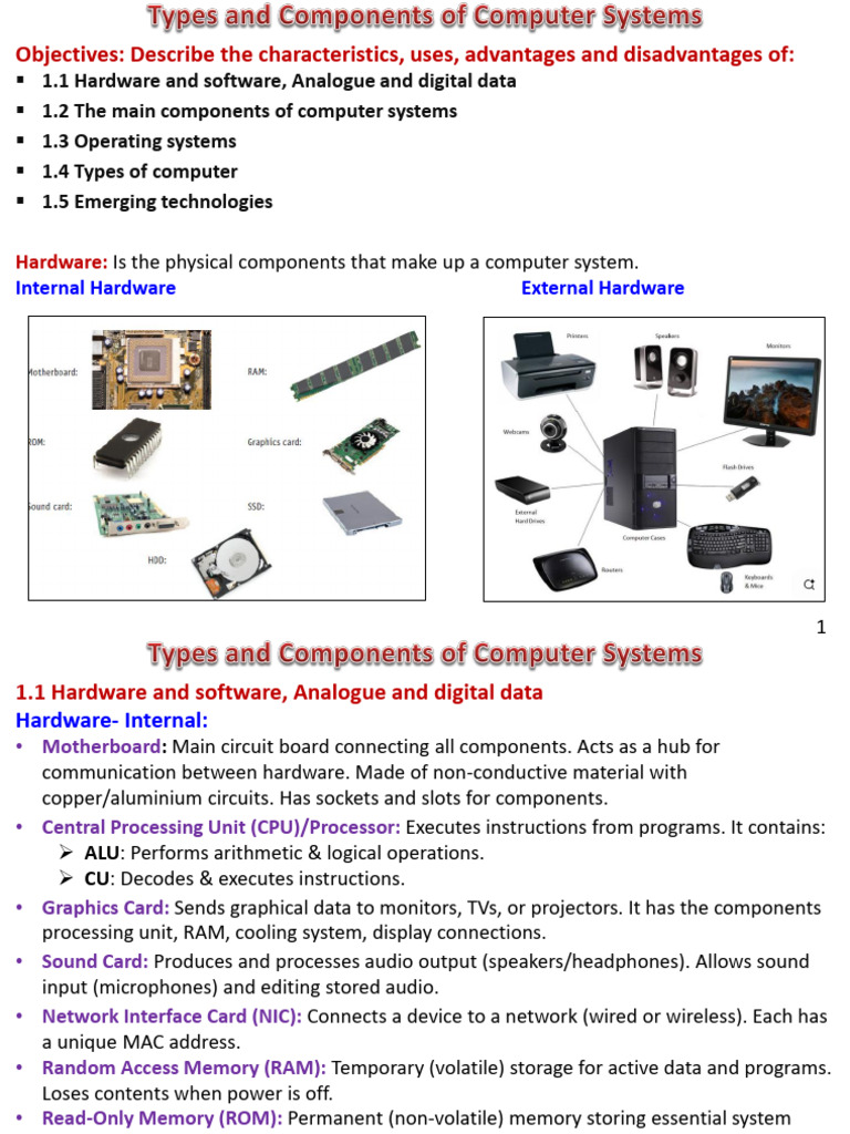 Components of Computer Systems Explained | PDF | Computer Data Storage ...