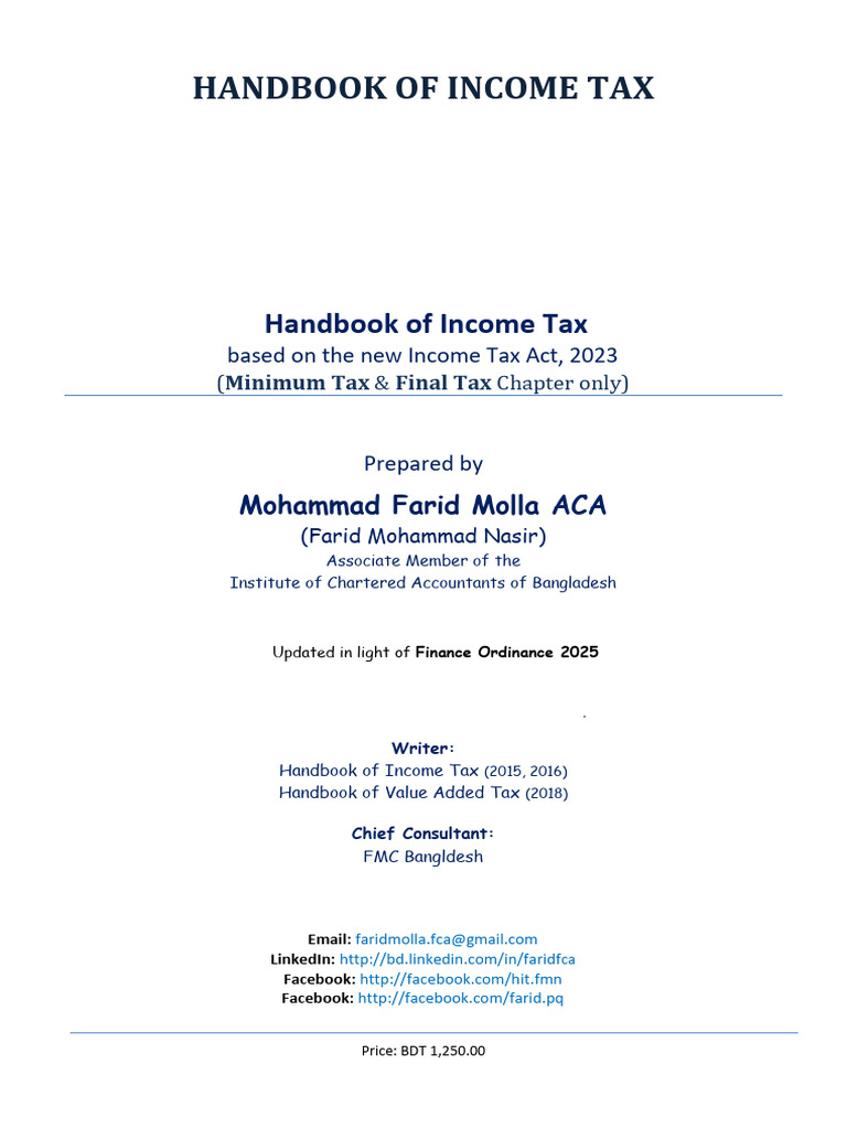 Minimum Tax Handbook 2025 | PDF | Taxes | Revenue
