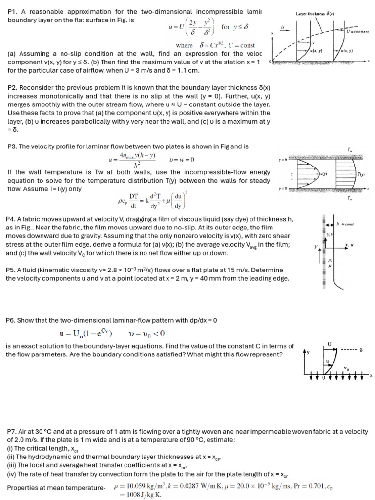 Laminar Flow and Boundary Layer Analysis | PDF | Boundary Layer ...