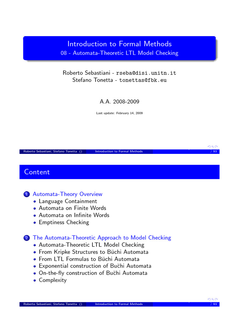 4 LTL Model Checking 2up | PDF | Automata Theory | Formal Methods