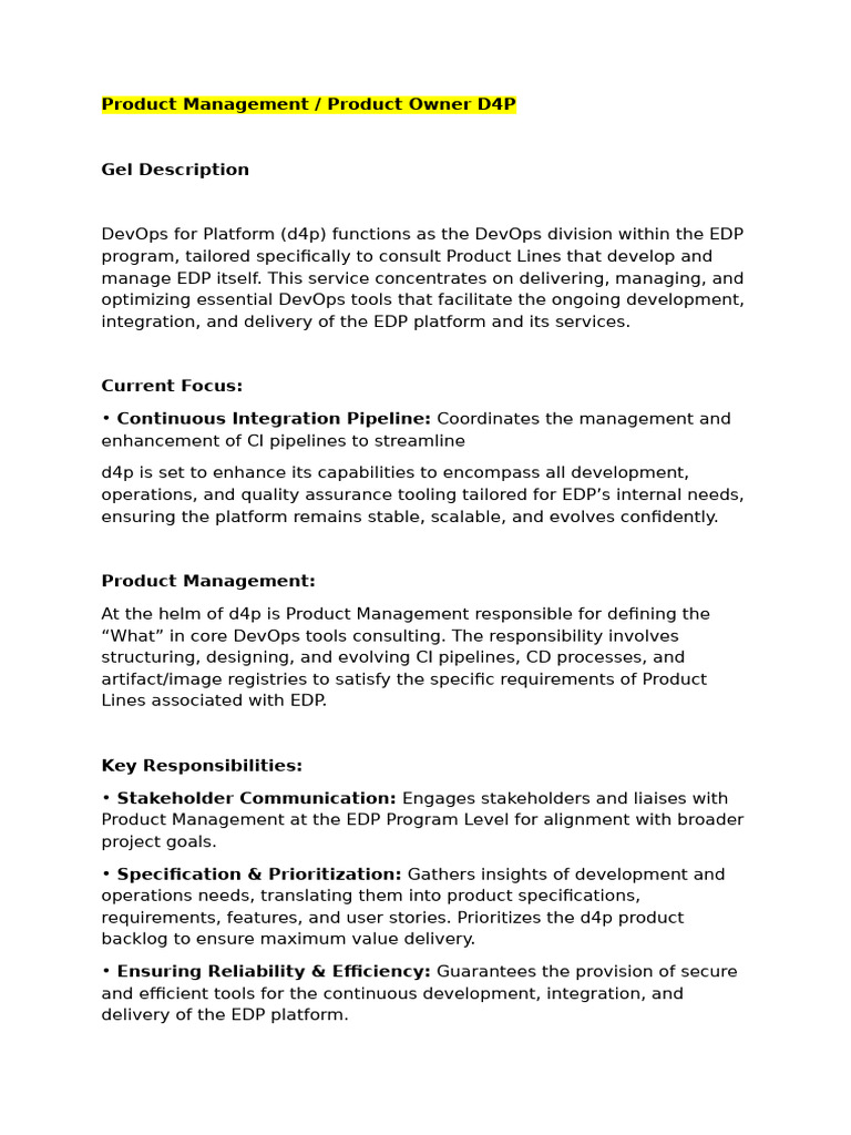 DevOps Product Management for EDP | PDF | Scrum (Software Development ...