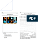 Solar System Mini-Quiz and Cloze Activity