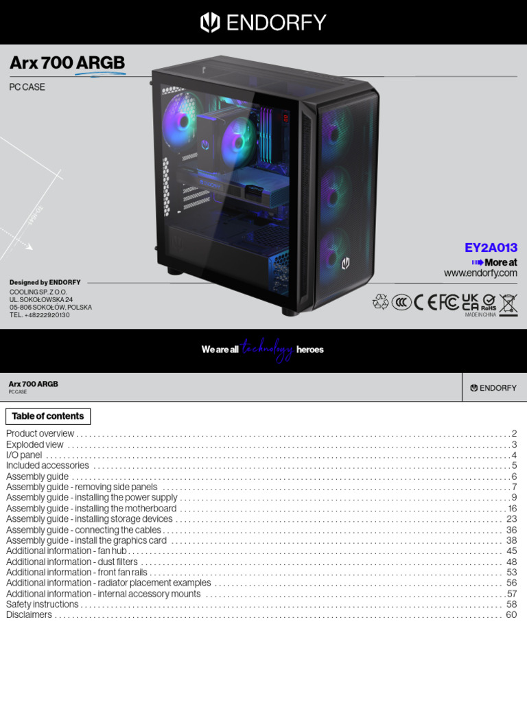 Arx 700 ARGB Extended User Manual 2025-01-28 | PDF | Personal Computers ...
