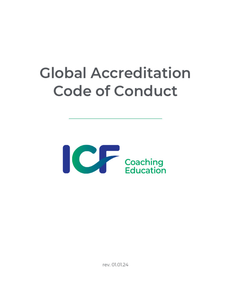 ICF CE Code of Conduct 01.01.24 | PDF | Performance Appraisal | Evaluation