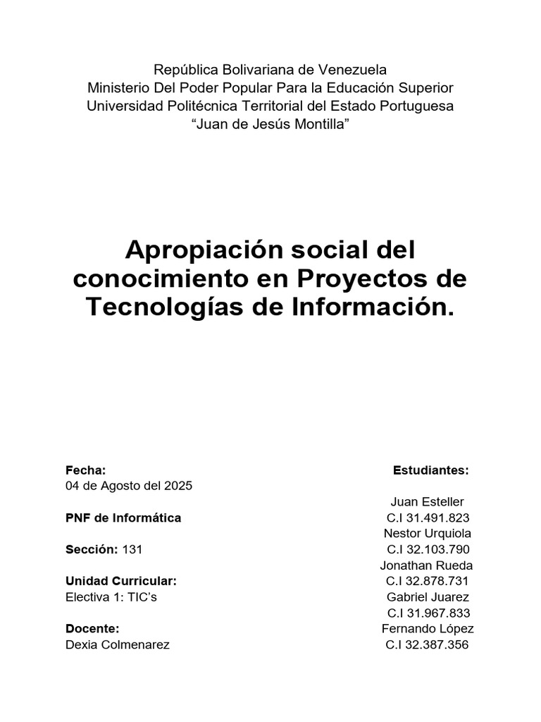 Empoderamiento y TIC en Venezuela | PDF | Tecnología de información y ...