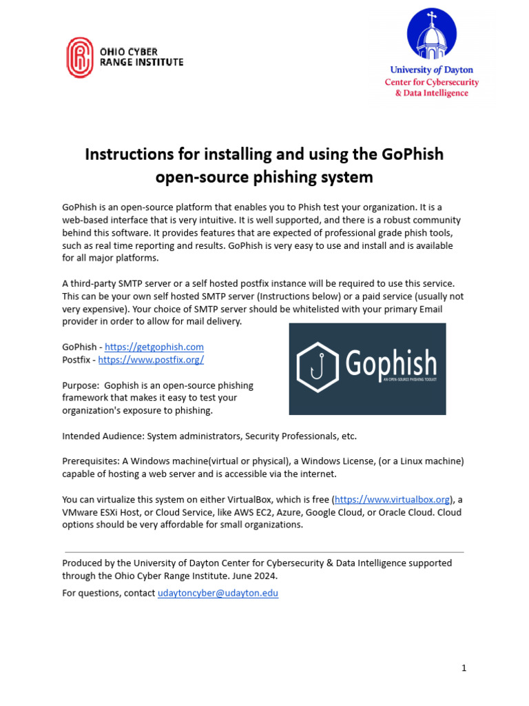 Gophish Install Instructions 30june2024 | PDF | Cloud Computing | Phishing