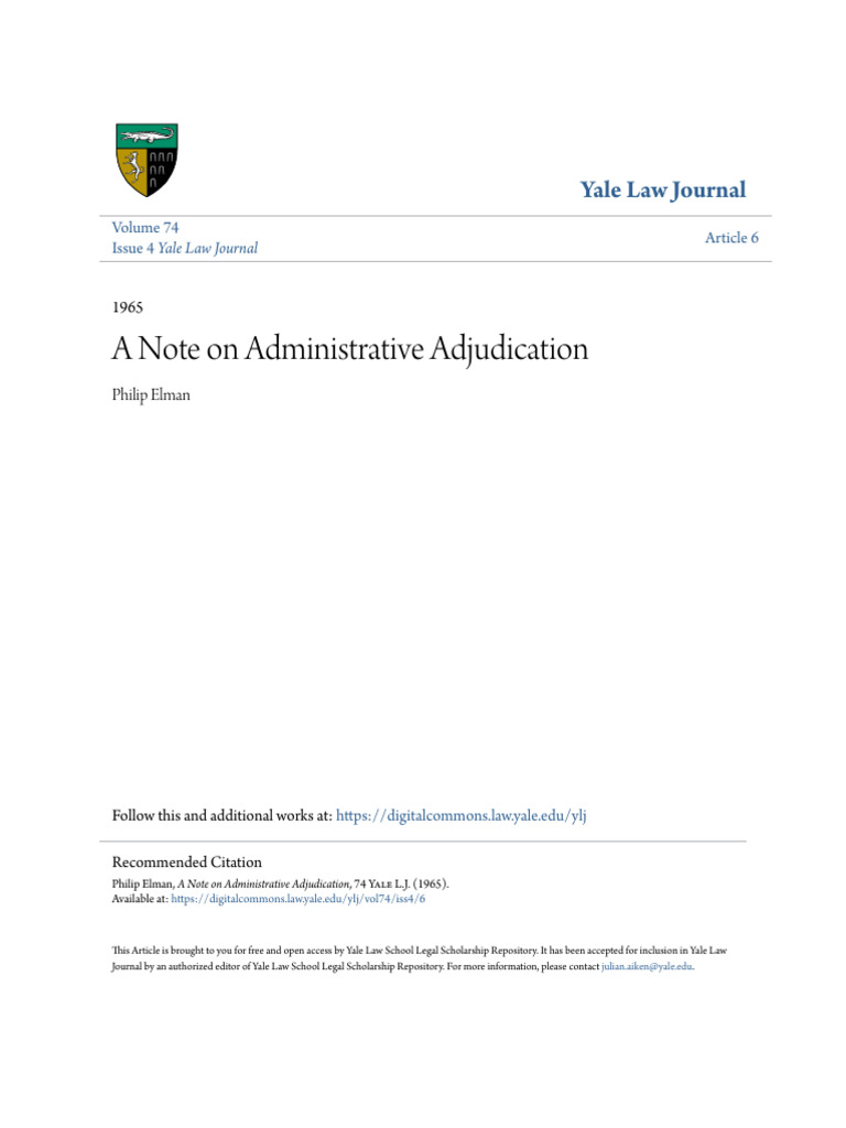 Administrative Adjudication Insights | PDF | Federal Trade Commission ...
