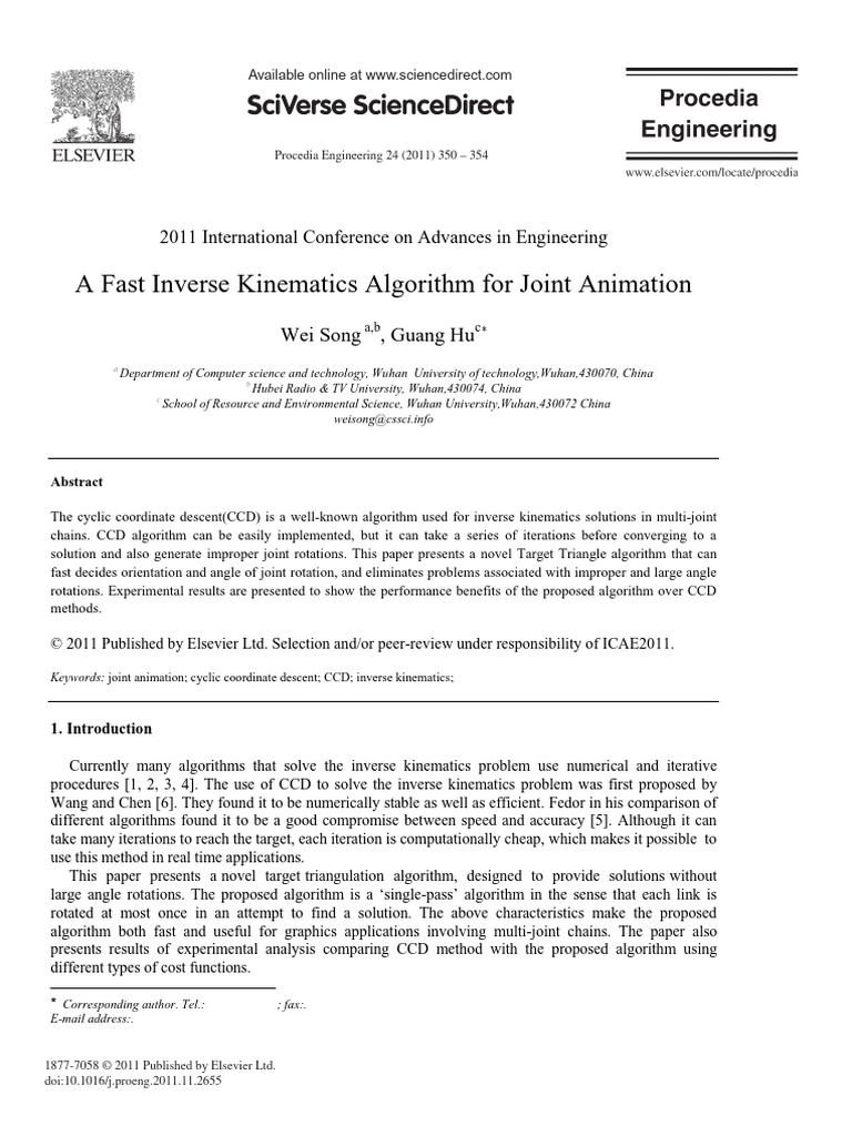 Fast Inverse Kinematics Algorithm | PDF | Applied Mathematics | Algorithms