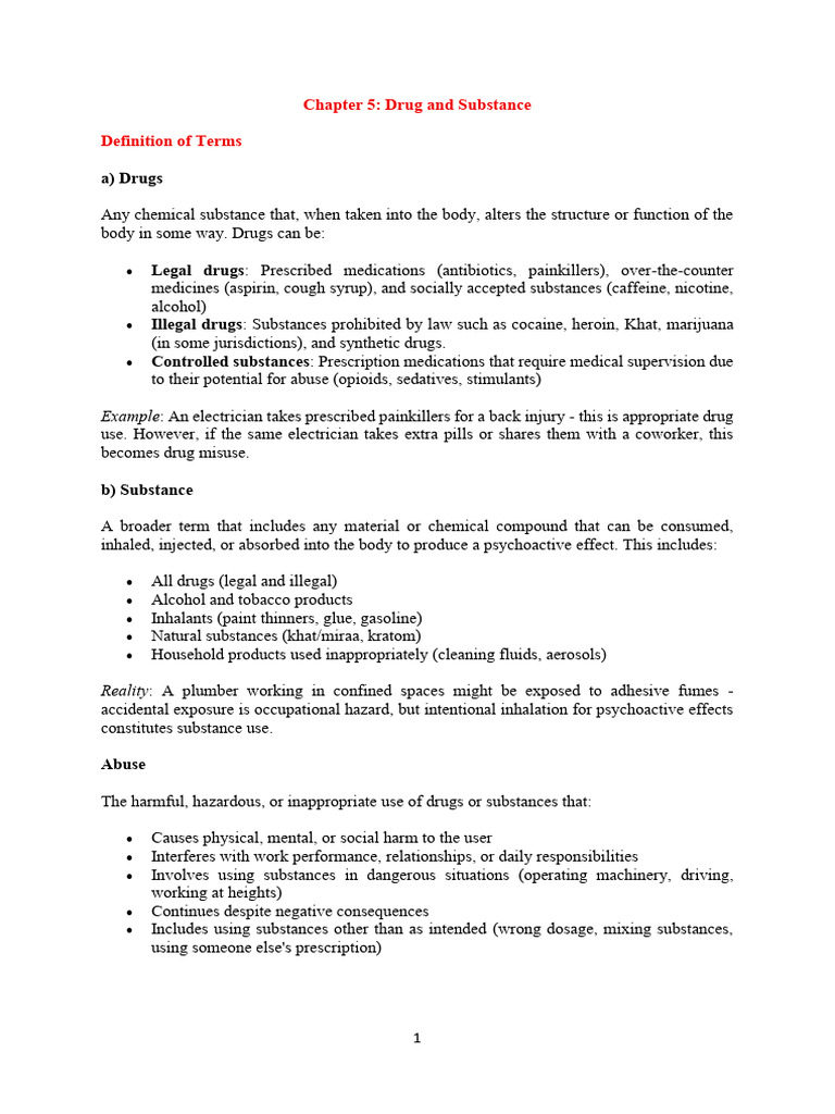 Understanding Drug and Substance Abuse | PDF | Substance Abuse ...