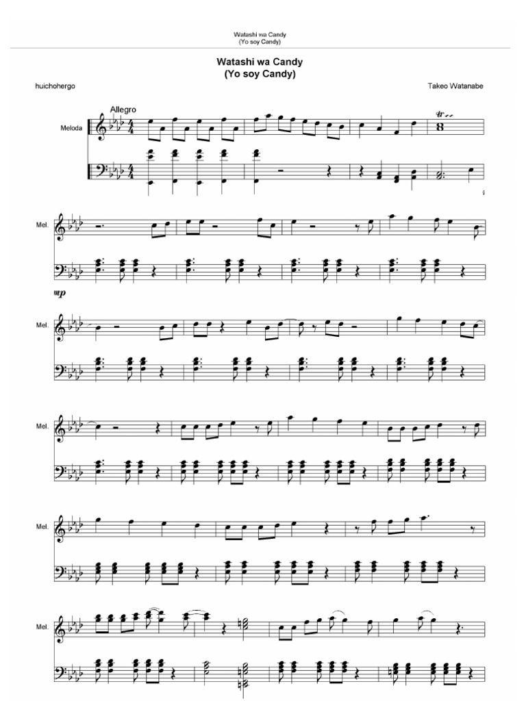 Candy Candy Sheet Music