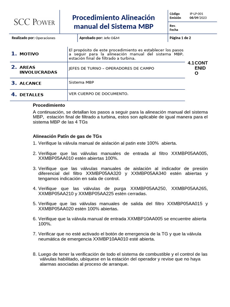 Alineación Manual del Sistema MBP | PDF