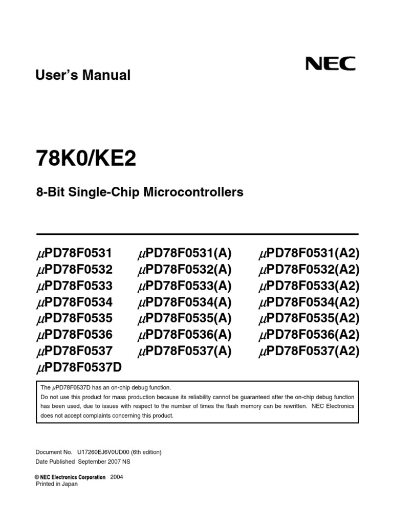 8-Bit Microcontroller User Manual | PDF | Cmos | Analog To Digital ...