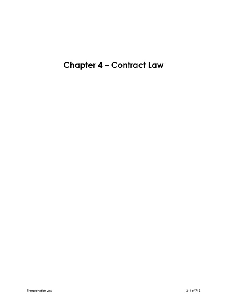 Chapter 4 - Contract Law | PDF | Breach Of Contract | Misrepresentation