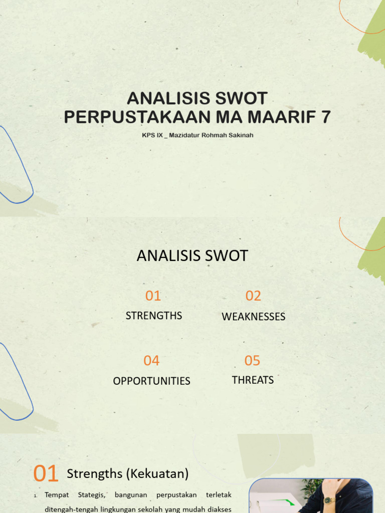 Analisis SWOT Perpustakaan MA Maarif 7 | PDF