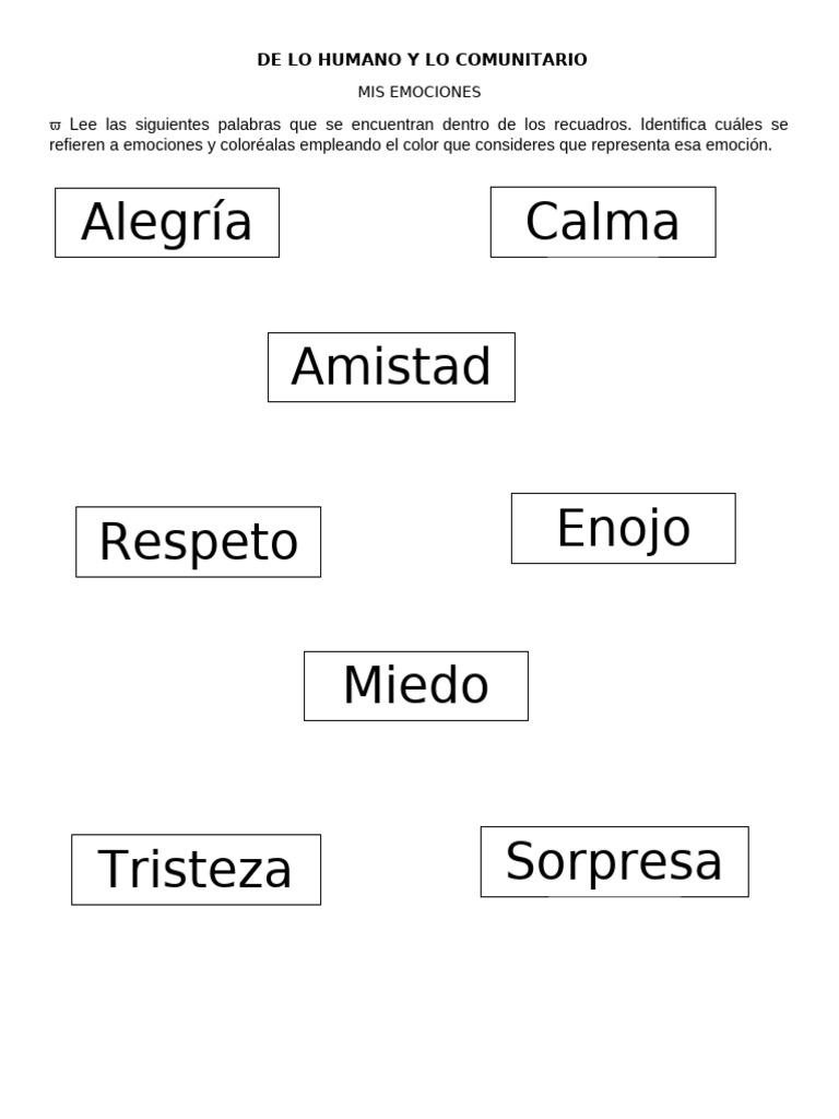 Emociones en el Primer Grado | PDF