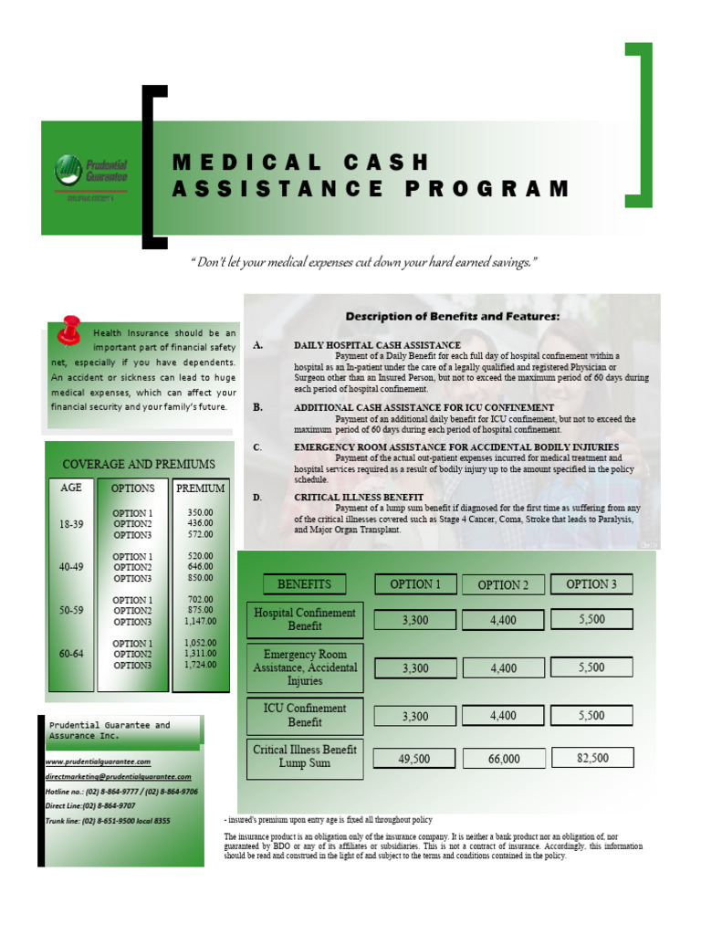 Medical Cash Assistance Program Overview | PDF | Insurance | Health Care