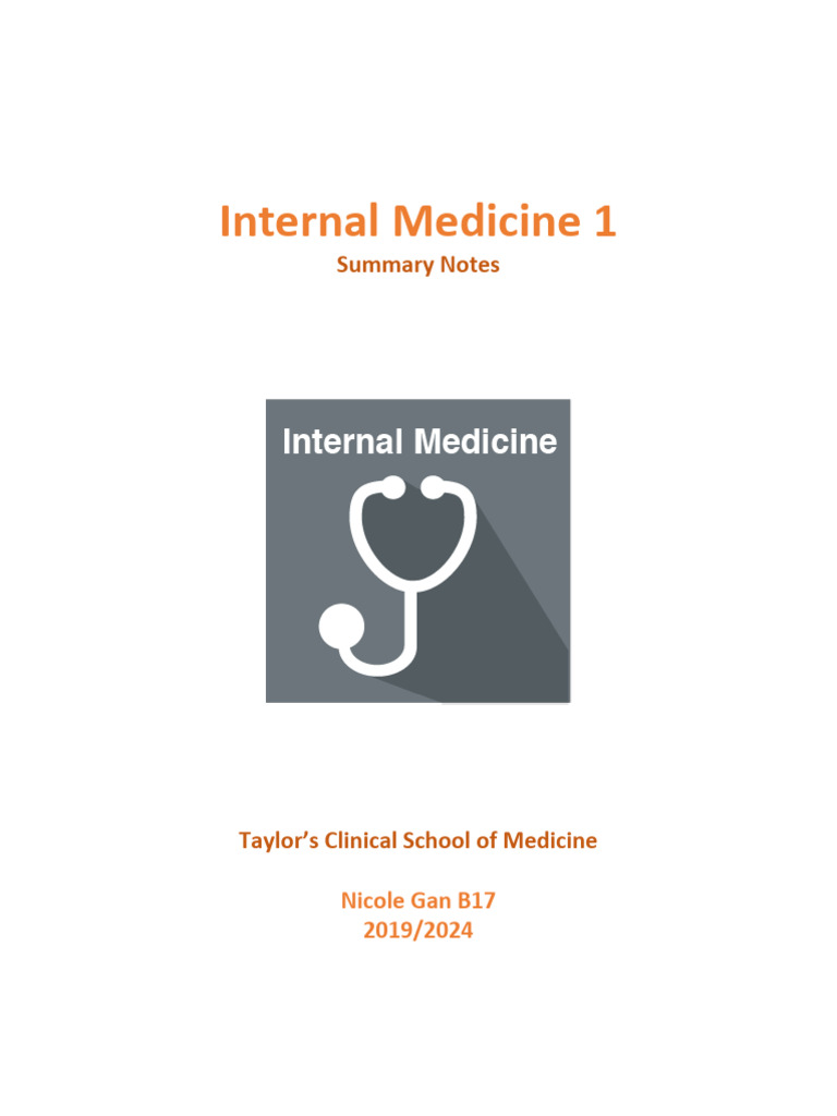 Internal Medicine 1 | PDF | Respiratory Diseases | Lung