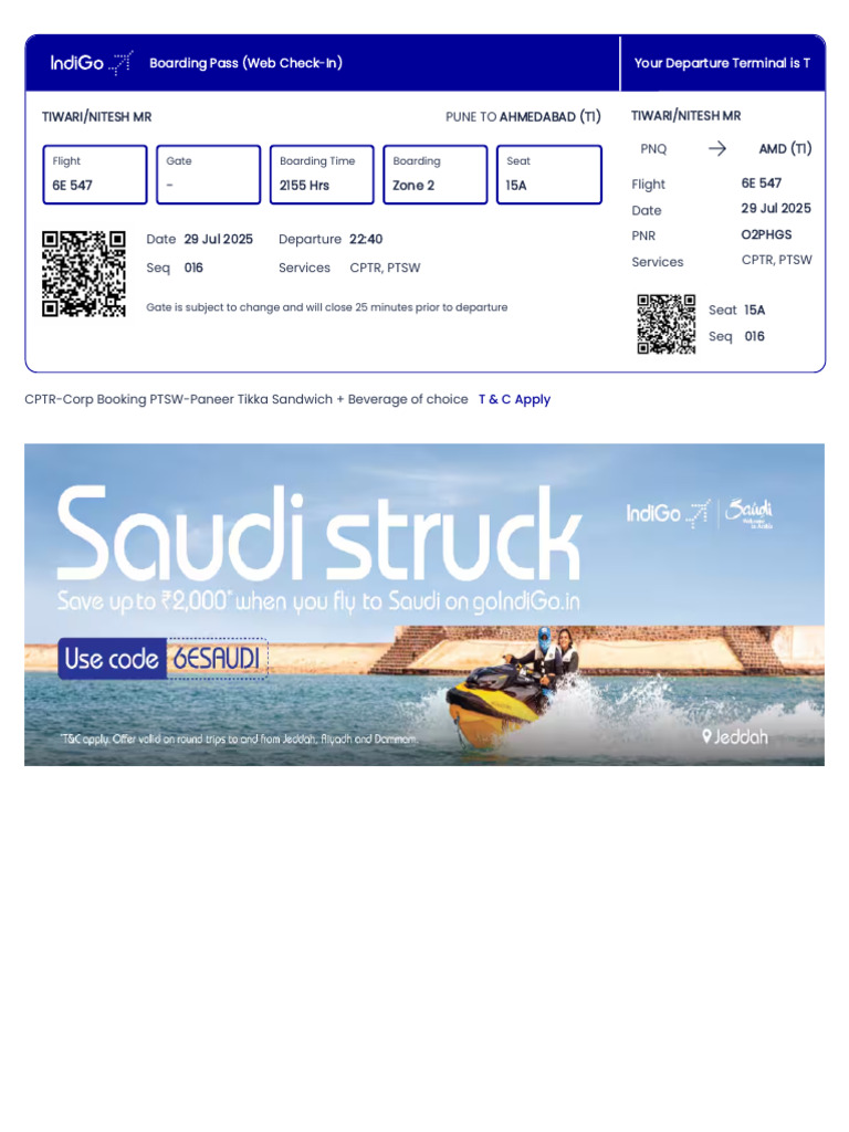 CPTR PTSW Booking Confirmation | PDF